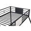 Structure en métal à deux tons avec pied de lit contemporain et échelle double