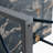 Industrial Rectangular MDF Black Dining Table For 4-6 People With 1.5 Inch Thick MDF Top And Black Metal Legs