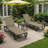 2PC Chair and Table Set, 5‑Position Adjustable Outdoor Chaise Lounge with Wheels & Stackable Design-1455031597