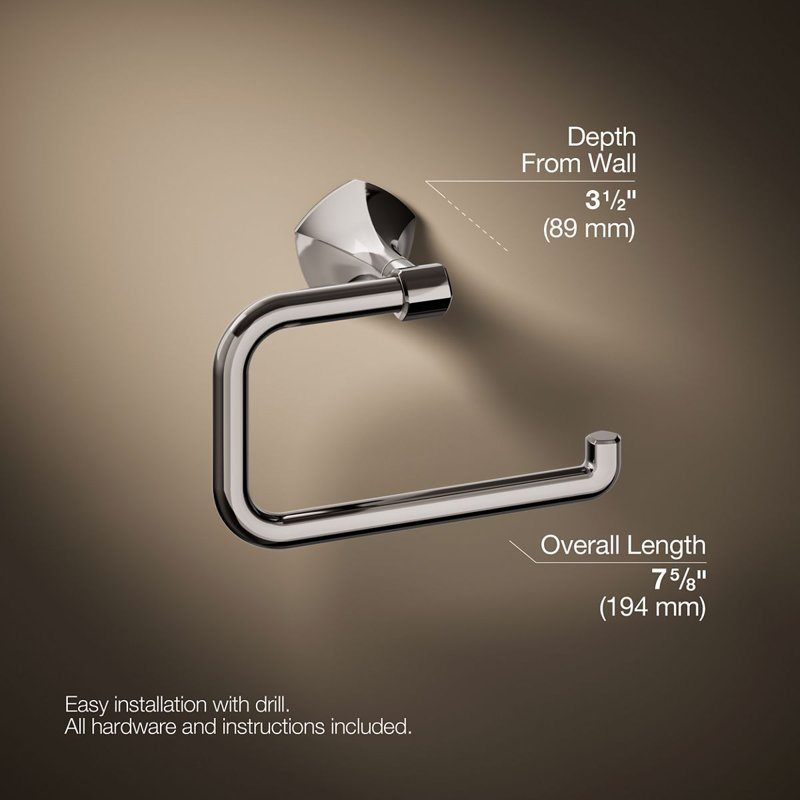 Occasion Towel Ring, Vibrant Titanium