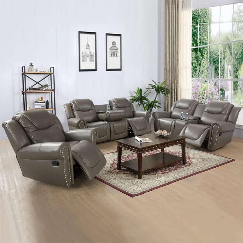 Aitiana 3 - Piece Faux Leather Living Room Set