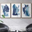 Indigo Collide I, ensemble de 3 toiles encadrées sur toile-1052132934-1052132953