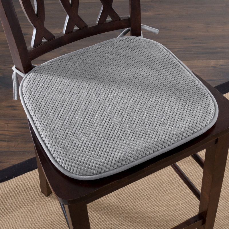 Coussins de chaise en mousse - Coussinets en mousse viscoélastique lavables à la machine avec dossier antidérapant, Platine
