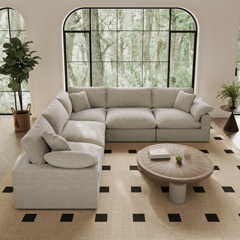Canapé modulaire surdimensionné Cloud, Gris clair