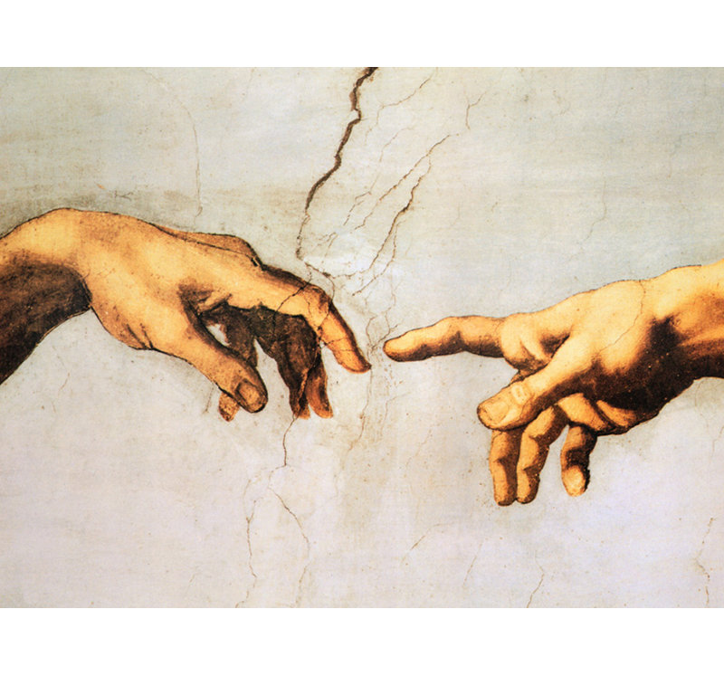La création d'Adam (détail), H 13 po x l 18 po
