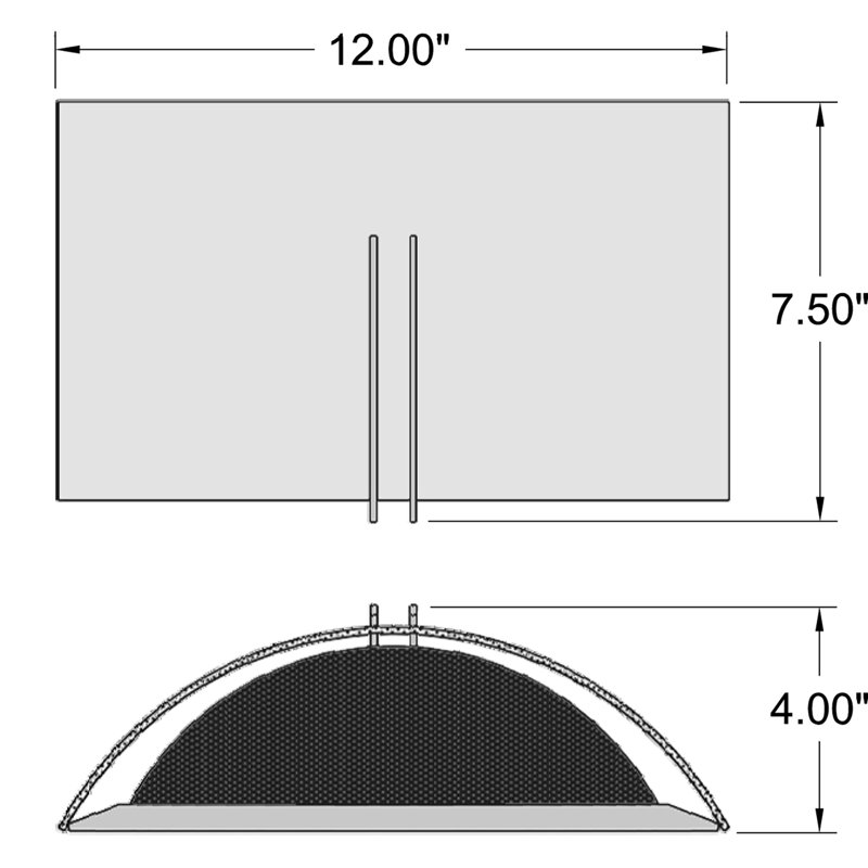 Collazo Flush Mounted Sconce, LED, 4 L x 12 W x 7.5 H, Brushed Steel