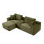 Canapé modulaire modulaire, canapé en nuage de velours côtelé à siège profond avec porte-gobelets, ports USB et boîte de rangement, canapé-lit, canapé sans dossier avec repose-pieds mobile pour le salon, aucun assemblage requis, vert