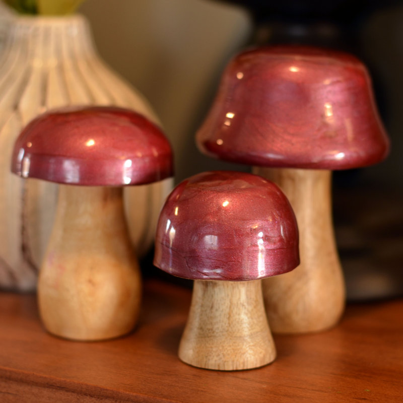 Metallic Red Top Mushrooms