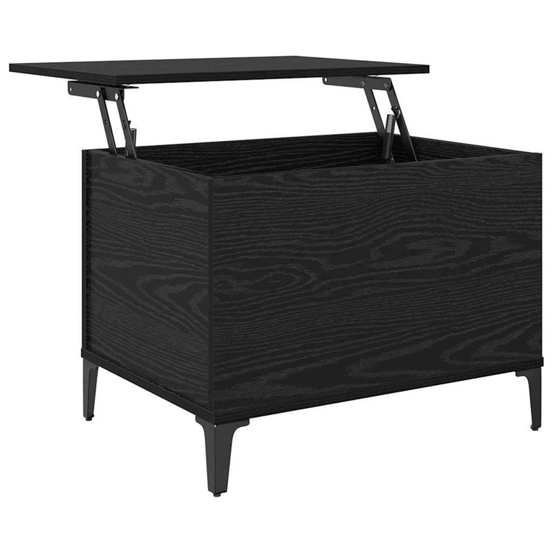 Lift Top Coffee Table with Storage, Black Oak