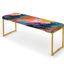Banc rembourré camouflage doré-135649693