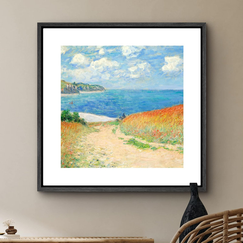 «Path in Wheat Fields At Pourville» par Monet, peinture à l'huile sur toile, impressionisme rustique, paysage coloré, impression sur toile