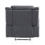 Fauteuil inclinable manuel Lenny, microfibre grise, rembourrage en mousse