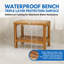 EcoDecors Rectangular Teak Shower Bench With Shelf-25158389