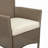 Set of 2 Cream Wicker Patio Dining Chairs with Cushions, All-Weather PE Rattan Armchairs, Wingback Design Seating for Patio, Garden, Deck, Balcony, Poolside-968094755