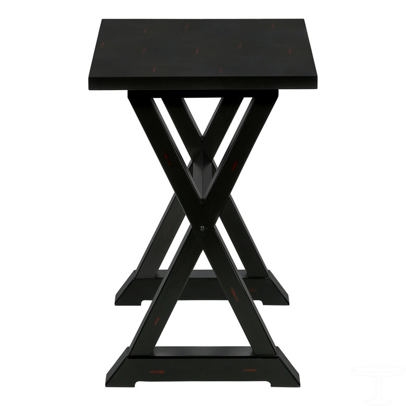 Table d'appoint, table de bout, table d'appoint, carré, table de chevet, lampe, transitionnel, Noir