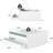 White High Gloss Square Lift Top Coffee Table with LED & Flip Lid - Modern Small Coffee Table with Drawer for Living Room-884663790
