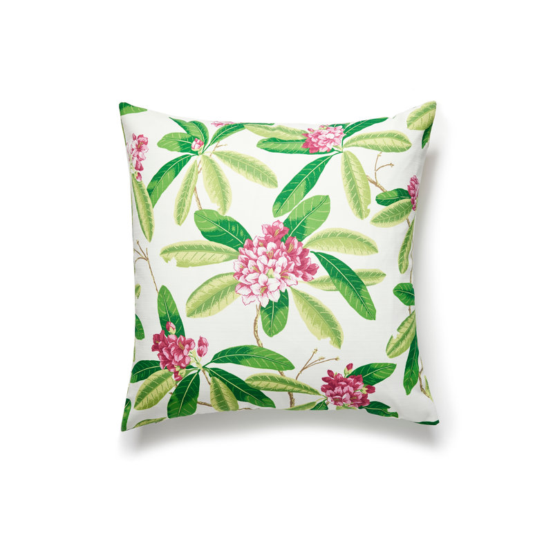 Rhododendron Square Indoor/Outdoor Pillow Cover & Insert, Fuschia