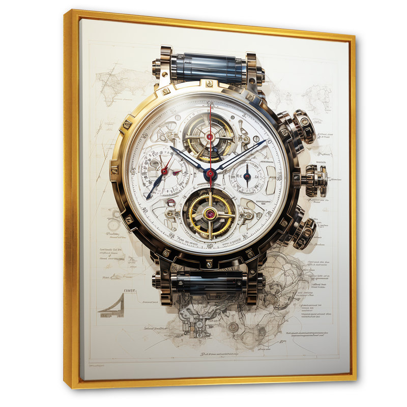 Impression de luxe sur toile, H 40 po x l 30 po x P 1,5 po, Cadre flottant doré