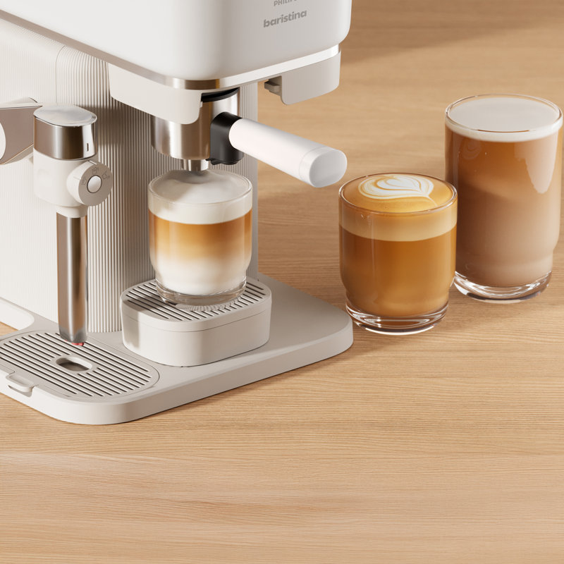 Machine à espresso automatique Philips Baristina Latte, blanc laiteux