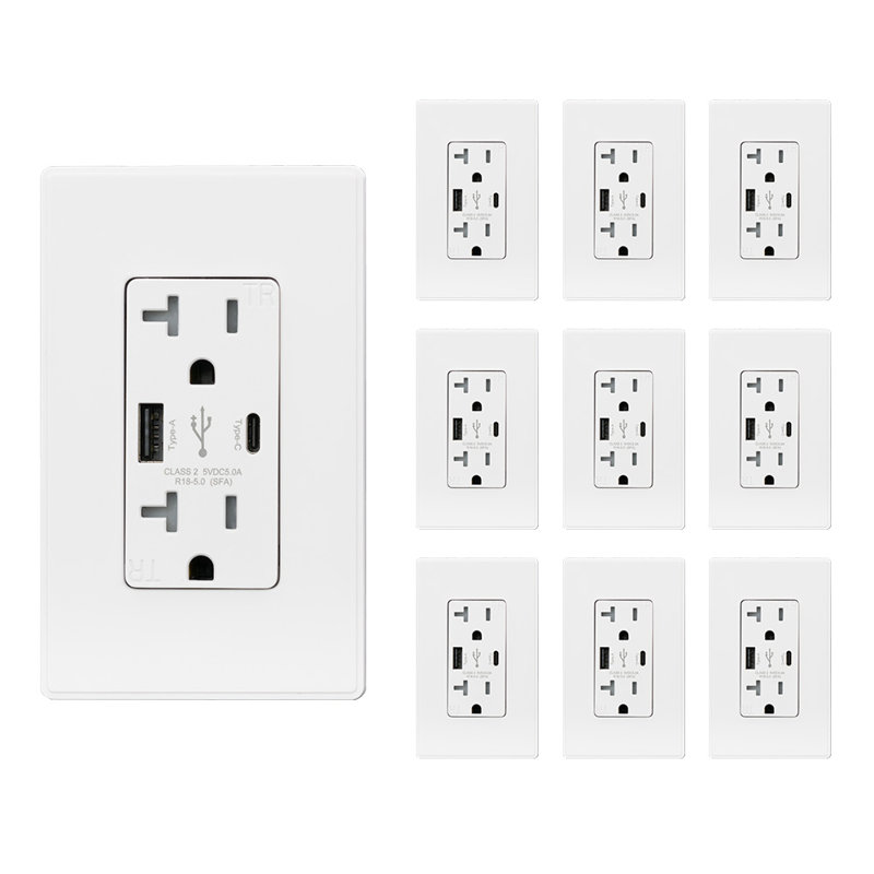20 Tamper Resistant Outlet with USB Port