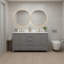 Meuble-lavabo 60 po, meuble-lavabo avec cadre en bois massif, comptoir autoportant avec 2 cuves-2112742390-2112742394