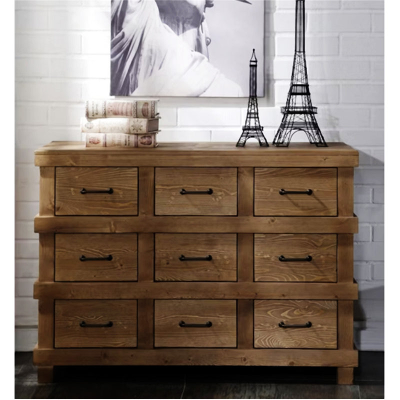 Commode Adams finition chêne et bronze industriel Adams