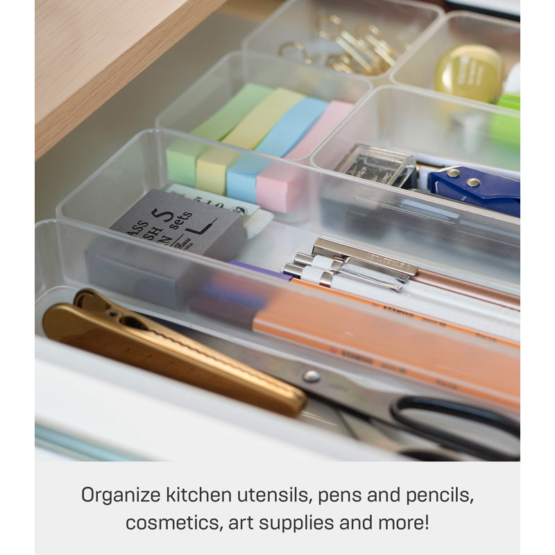 Yamazaki Home Stackable Organizers [Set Of 2] - Four Sizes, Large, White