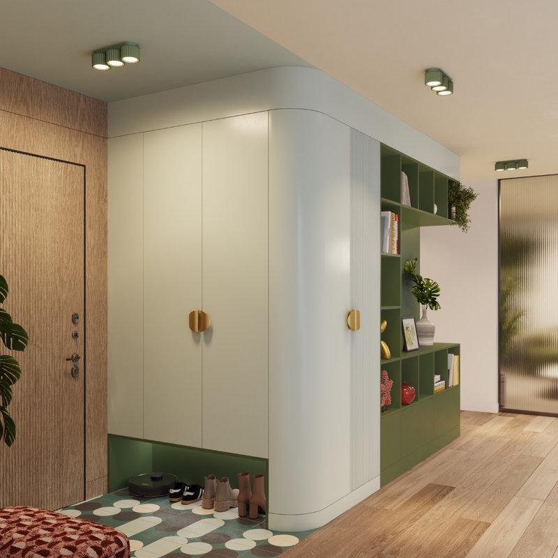 Aura Aluminium Flush Mount, Olive Green, 32,5x10x8 cm, 3 Lights
