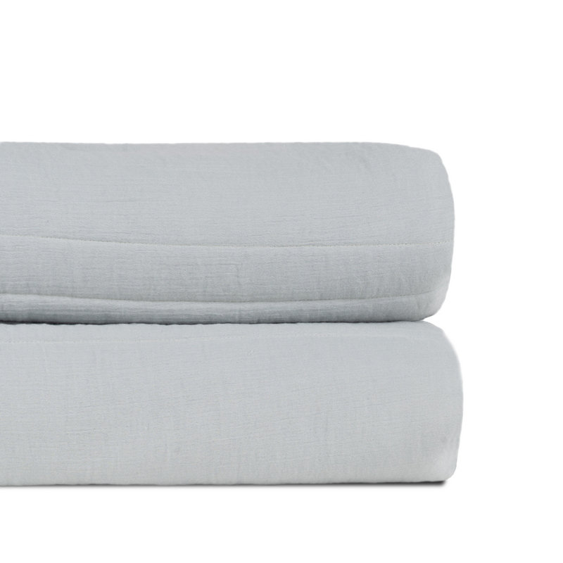Quilted Throw Blanket, Grey, W260 x L270cm