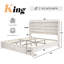  Très grand lit plateforme Louby 49 po, blanc vieilli Louby-766527139-766527138