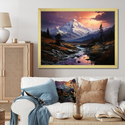 Blass français du Mont-Blanc au crépuscule - impression