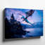 Toile, "Un dragon majestueux avec des échelles iridescentes", art mural Sky-1863306406