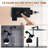 10 Inch All Metal Rainfall Shower Head With Handheld Combo, High Pressure Dual Rain Shower Head Spray, Push Button Switches, Adjustable Extension Arm, Matte Black