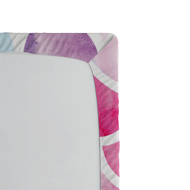 Ensemble de 2 draps-housses Ambesonne, Drap-housse de taille simple, Multicolore / géométrique 3