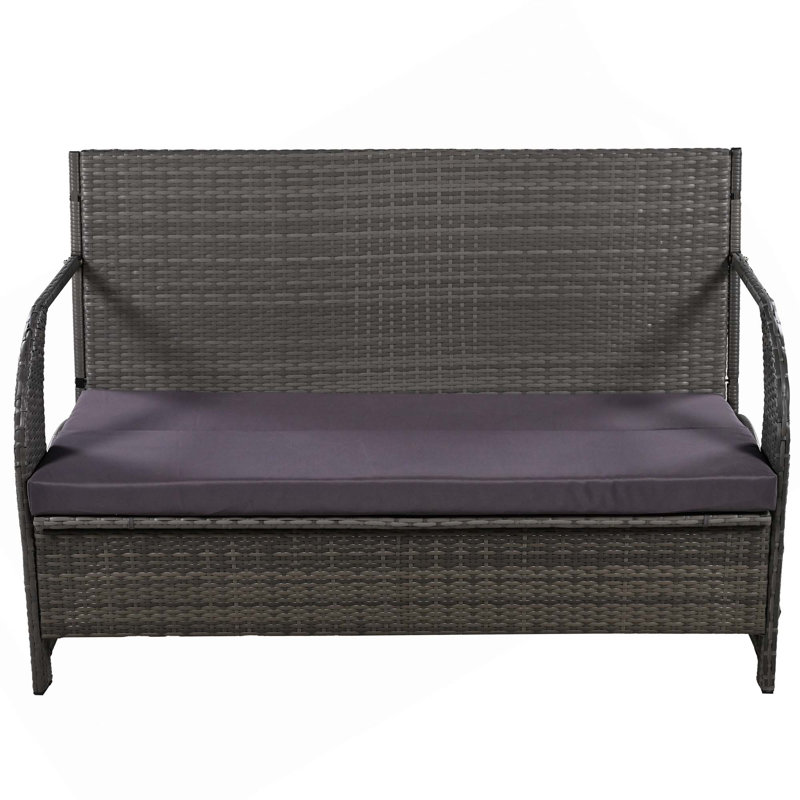 Versatile Outdoor Loveseat That Converts To Four Seats And A Table, Suitable For Gardens And Lawns, Purple