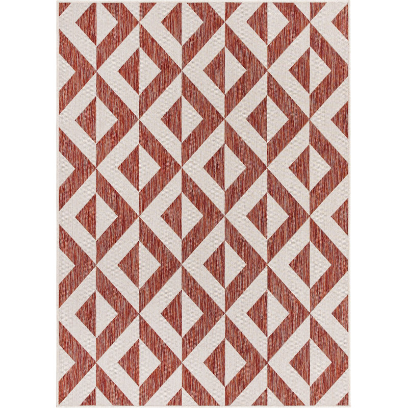 Tapis d'extérieur couleur vin, Rectangle 5 pi 3 po x 7 pi 3 po