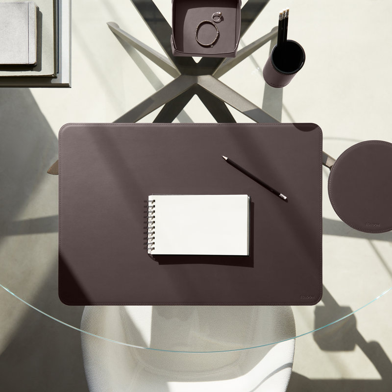 Hermes Leather Desk Pad, Dark Brown