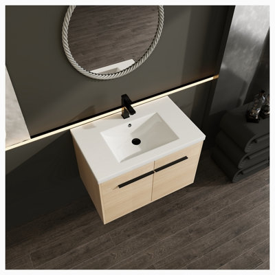 Ensemble de meuble-lavabo simple 29,53 avec comptoir Curtisha