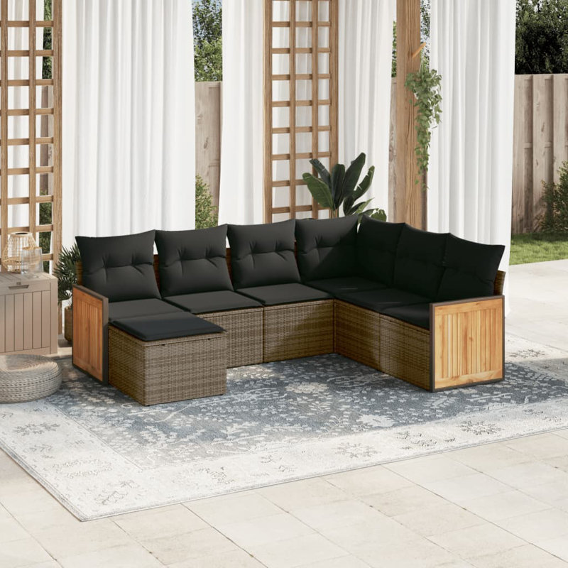 Vidaxl Garden Sofa Set Grey