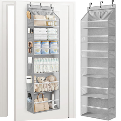 Over the Door Organizer Large Capacity Hanging Organizer, Clear Deep Pockets Behind Door Closet Organizer and Storage for Nursery