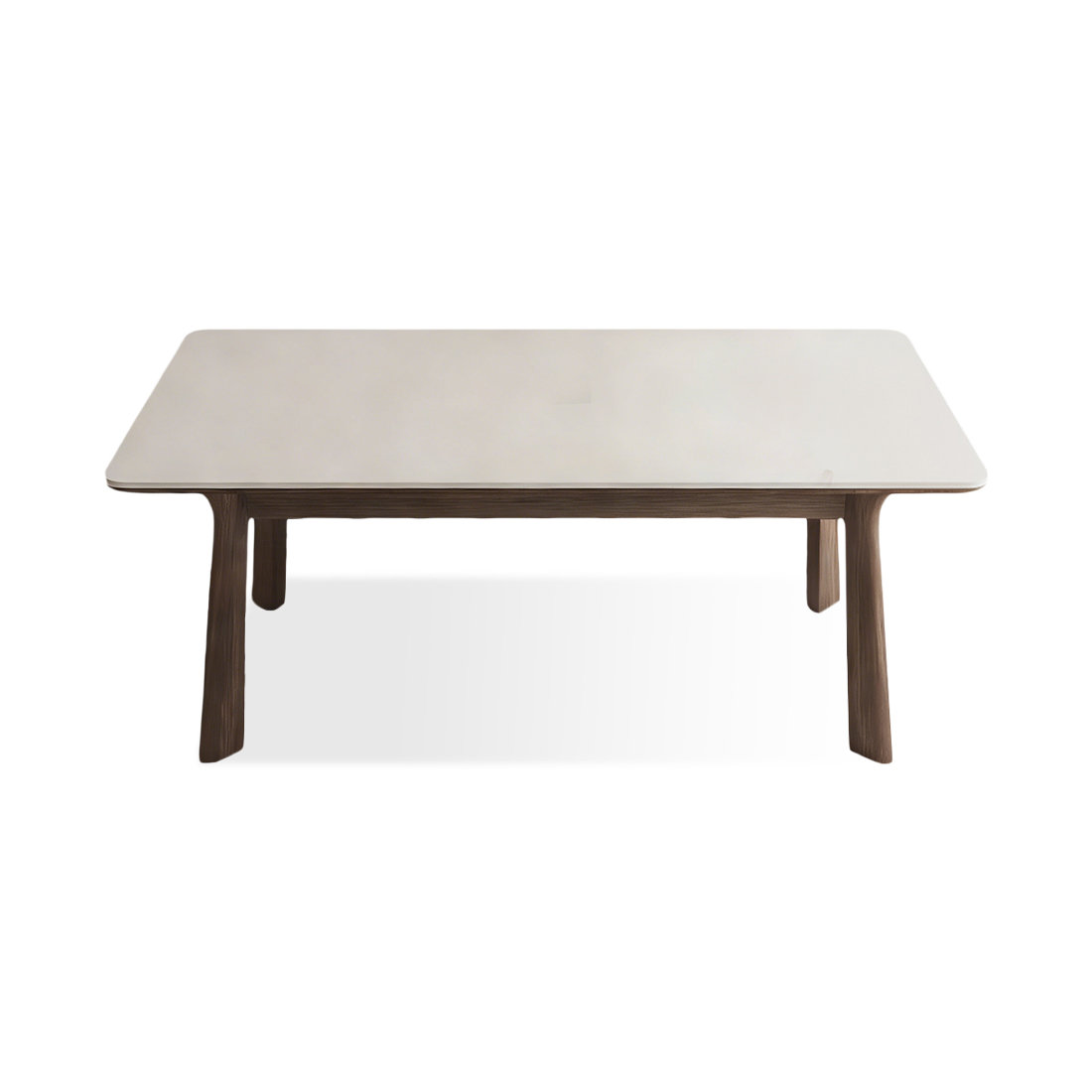 George Oliver White Rectangular Sintered Stone tabletop Dining Table ...