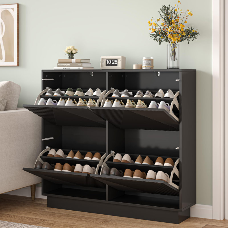 24 Pair Flip Down Shoe Storage