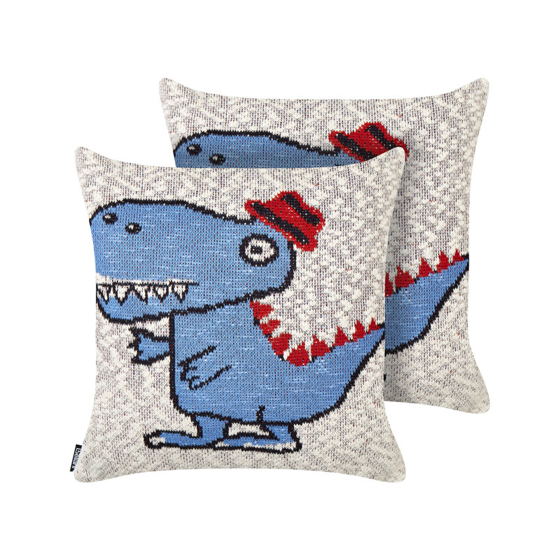Collegeville Animal Print Beige Square Throw Cushion