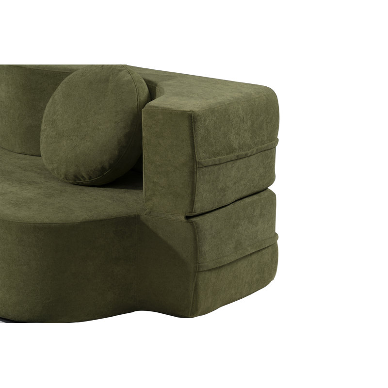 Upholstered 78.7 " Sofa Bed, Green