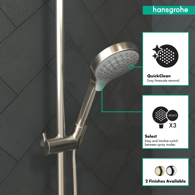 Croma 2.0 GPM Multi Function Handheld Shower Head, Brushed Nickel, 2.5 GPM 