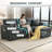 82" Velvet Sleeper Sectional Sofa with Storage Chaise, Convertible Sleeper Sofa Bed,  Pull Out Couch with USB Port, Side Pockets-1995288221