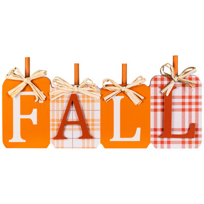 Enseigne de récolte d'automne à motif de citrouilles écossaises - 11 po