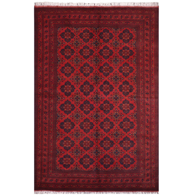 Tapis rouge foncé / bleu foncé Madonia