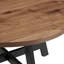 3-Piece Coffee Table Set - Industrial Modern Round Coffee Table and 2 Side Tables - For Living Room, Apartment, or Dorm Room (Walnut)