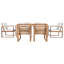Ensemble 7 pièces de table et chaises de patio avec trou pour parasol et coussin amovible-358506186